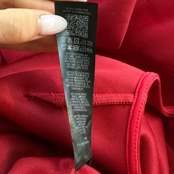 ASOS Design Red Ruffle Bodycon Midi Dress - Picture 10 of 10